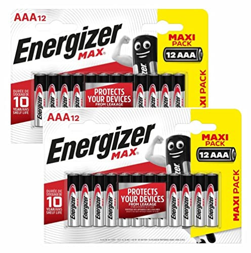 16 x Energizer Max AAA Alkaline Batteries | 1.5V Mercury-Free & Leak Resistant | Longer Lasting Power & Better Performance | 10 Year Shelf Life, Pack of 16