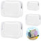 VEGCOO Kit Voyage Avion 4 Trousses de Toilette Transparente PVC Étanche Trousse de Maquillage de Voyage Rangement à Fermeture Éclair Sac de Toilette Cosmétique Organisateur(2 Grand,1Moyen,1 Petit)
