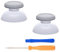 eXtremeRate Joystick pour ps5 Manette Accessoires,Stick Analogique pour ps4 Manette,Bâtons de Pouce-Gris Clair&Blanc