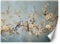 Feeby Fototapete Vintage Retro 400x280 cm Beige XXL Vlies Wandtapete Tapeten Wohnzimmer Schlafzimmer Jugendzimmer Moderne Design Wandbild Wand Dekoration Shabby Chic Vögel Blumen