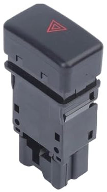 NEGRO Interruptor de advertencia de peligro, interruptor de lámpara de emergencia, interruptor de luz de peligro compatible con Nissan Patrol 25290-VR200 25290VR200 botón intermitente de emergencia de