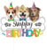 Dog Birthday Cake Topper, Dog Party Cupcake Decoration, Cute Happy Birthday Cake Topper Decoration for Pet Puppy Animal Pet Birthday Party Decorations 7 inch
