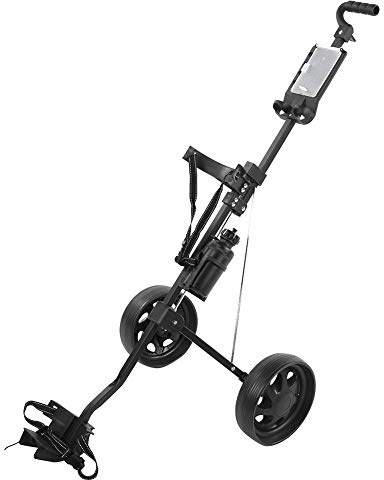 Faltbarer Golfwagen, Push-Pull-Golfwagen, Geh-Push-Golfwagen, Multifunktionaler 2-Rad-Push-Pull-Wagen, Platzausrüstung, Zusammenklappbarer Golfwagen