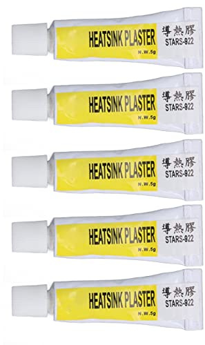 SUNGOOYUE Pâte Thermique CPU 300 ℃, Graisse de Silicone Isolée Résistante à la Chaleur pour Imprimante 3D, Lot de 5 Tubes Blancs