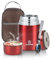 Dreamhigh® Thermobehälter für Essen 800 ml, Edelstahl Warmhaltebehälter Speisegefäß, Thermoskanne Auslaufsicher, inkl. Löffel, 12 Stunden Heiß/Kalt (Rot)