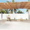 TJROO Tenda da Sole 180x1200 cm Tenda Laterale Avvolgibile Retrattile Tende da Esterno Separe Divisorio Esterno Laterale Tenda da Giardino per Patio Crema Tessuto Avvolgimento Automatico