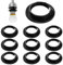 Lyeteung 10 Stücke E14 Schraub Ring Lampenschirm, Lampenschirm Ring Konverter, Lampenschirm Adapter Unterlegscheibe, für Nachttischlampe Tisch Schreibtisch Stehlampe, Schwarz