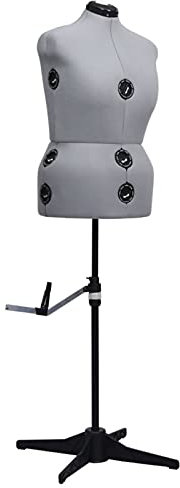 Sufrk Schneiderpuppe Verstellbar Weiblich Grau L Größe 44-50 Kleiderpuppe Mannequin Body