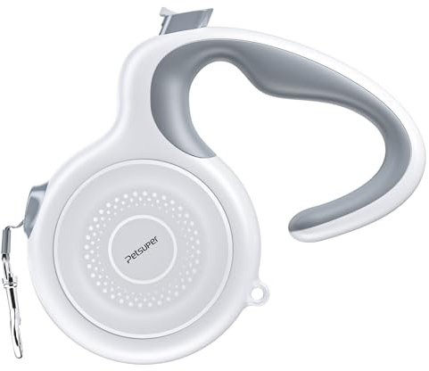 Petsuper AutoBrake einziehbare Hundeleine, 4,8 m, einziehbar, für Hunde bis zu 59,9 kg, 360° kein Verheddern, Einhandbremse, Größe XL