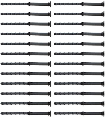 uikios 12/24/36Pcs 66mm Rubber Fan Mount CPU Fan Mounting Pin Rivet Black Soft Rubber Reducing Noise Absorb Shock Screws