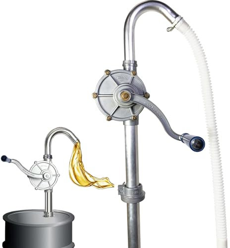 CARLKEMIAN 55 Gallon Drum Pump, Barrel Pump for gasoline, engine oil, diesel fuel, kerosene, Hand Pump for 55 Gallon Drum, 50, 5, 15, 30 gal Drum (Blue)