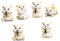 Cabilock 6Stücke Mini Hamster Ornament aus Harz für Sukkulenten Landschaftsdekoration Kreative und Einzigartige Miniaturmodelle für Schreibtisch Geschenkidee