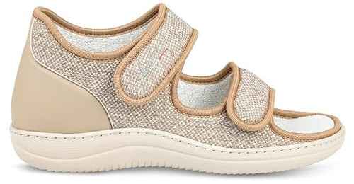 EXTRO STYLE - Sandali Ortopedici Donna e Uomo Tecnica 11 Jak - Per Fasi Post Operatorie e Piedi Fasciati - Antibatteriche e Ipoallergeniche - Antiscivolo Con Plantari Estraibili - (Beige, 39)