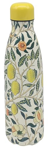 The Leonardo Collection Fruits Drinks Bottle by William Morris | Stylish Glass Water Bottle with Iconic William Morris Fruits Design | Perfect for Hydration at Home, Work, or On-the-Go