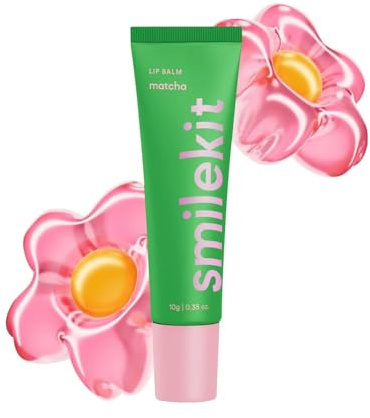 Smilekit® Flavoured Lip Balm | 6 Insane Flavours | Natural Gloss Beauty | Zero Tint | Flavoured Lip Balm with Natural Oils and Vitamins | Travel Pack (One Size, Matcha)