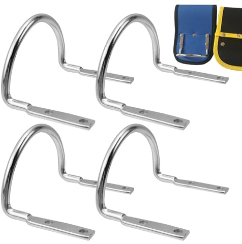 Hammer Holder Belt,4pcs U Shape Axe Loop Work Belt,Steel Gardening Accessories Woodworking Hammer Axe Drilling Flashlight Tarteteltje Keys Shovels Plumbers