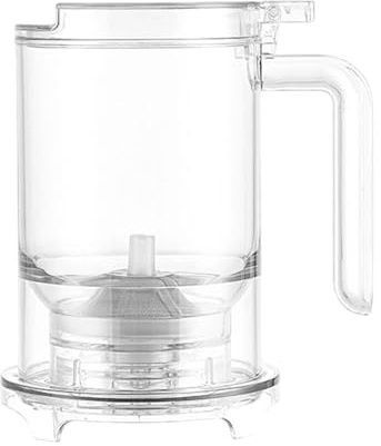 Baoblaze Loose Leaf Tea Infuser Pot Cup Filtered Infusion Kettle Easy Clean High Temperature Resistant Brewer Bottom Dispensing Teapot, Clear White