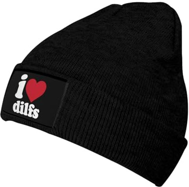FJQWKLF Ich Liebe DILFs! Mützen für Männer und Frauen, Laufmützen, Skullcaps für Herren, Beanies und Mützen für Herren