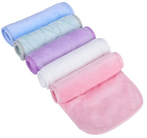 Lanjue 5-Pack Make Up Remover Cloth, Flannel Face Cloth, 15.75 x 7.87 Inch | Soft Reusable Pads, Suitable for All Skin Types, Quick-Dry, for Home, Travel, School, Dorm, Gym, Daily Care, Mixed Colors