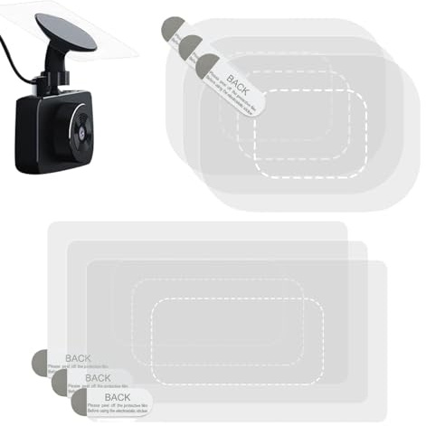 Dashcams Windschutzscheibenaufkleber – Windschutzscheibenfolie für Aufkleber | 6 Stück Aufkleber | Elektrostatischer Kleber für Dashcams, transparenter Autofensterflicken, statischer