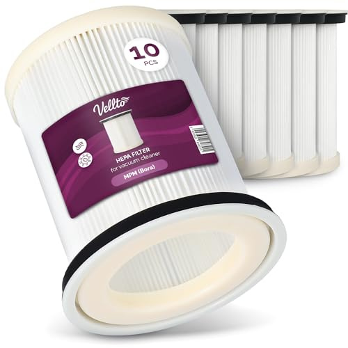10x Vellto HEPA Filter Für Staubsauger Kompatibel Mit MPM Bora 3 MOD 13 17 19 21 Ersatz Ersatzteile Ersatzfilter Waschbar WiederverwendbaresLuftfilterung Zubehör