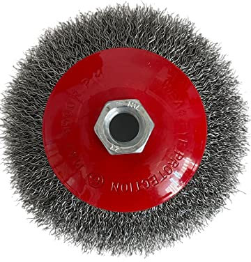 12x Rundbürste Drahtbürste 115mm gewellt Bürste Winkelschleifer Flex