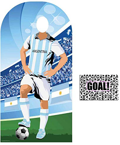 BundleZ-4-FanZ by Starstills Fan Pack - World Cup Football 2018 Argentina Stand-In Lifesize Adult Cardboard Cutout with 20cm x 25cm Star Photo