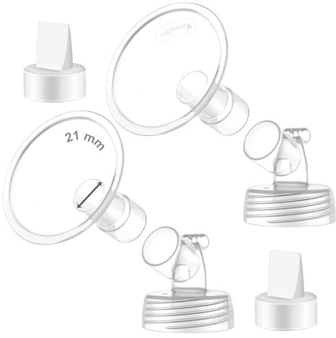 Maymom MyFit Flange Set 21mm Shield Widemouth Connector Duckbill Compatible w Spectra S2 Spectra S1 Pump Not Original Spectra S2 Accessories Not OEM Spectra Pump Parts Spectra Flange Spectra Valve