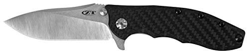 ZERO TOLERANCE Coltello 0562CF Model 0562CF con lama in acciaio CTS-204P da 8,9 cm e manico da 12,1 cm per caccia, pesca, sopravvivenza e bushcraft + portabottiglie regalo