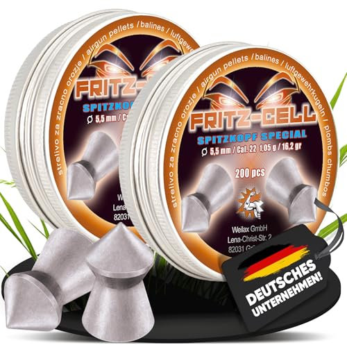 2 x 200 Spitzkopf Special Diabolos 5,5mm Fritz-Cell für Luftgewehr Luftpistole