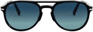 Persol Unisex 0PO3235S Sonnenbrille, Black/Blue Shaded, 55