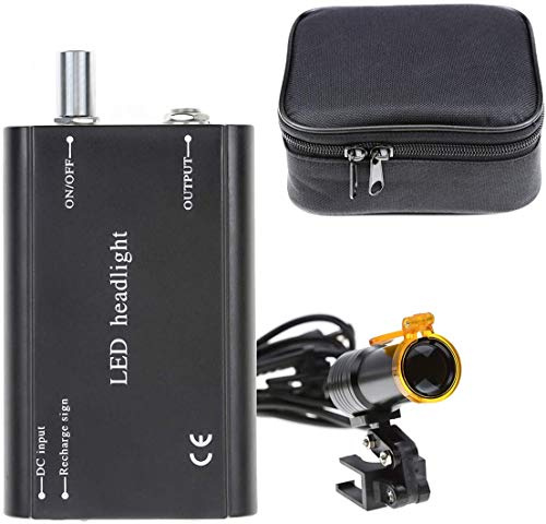 BoNew 5 W Stirnlampe mit Filter-Clip-On-Typ für alle Lupen + Stofftasche (schwarz)