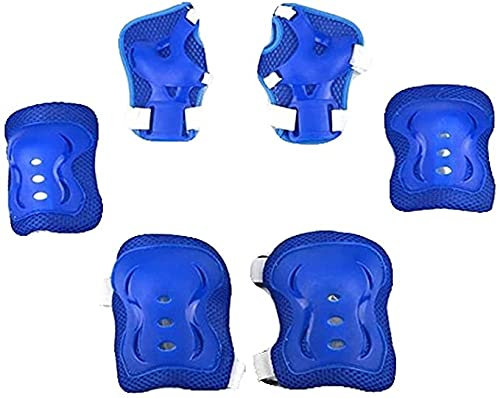 Set di 6 protezioni di sicurezza per bambini, ginocchiere, gomitiere, polsiere regolabili, protezioni per il polso, pattini, roller, ciclismo, equitazione, ginocchiere, gomiti, ginocchiere per sport
