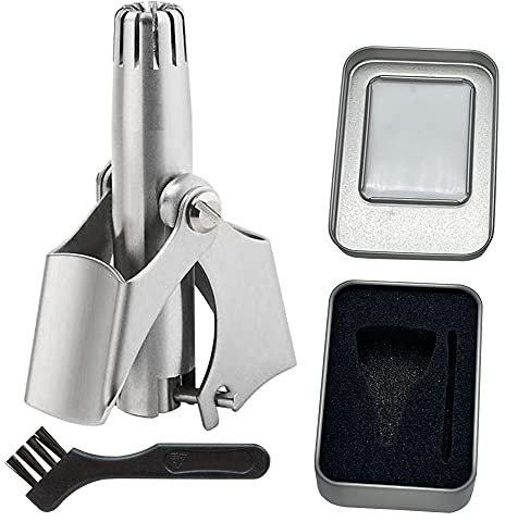 Nasenhaarschneider, Edelstahl Haartrimmer, Waschbar, für Nase und Ohren