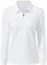 MoFiz Women Golf Polo Shirts Long-Sleeve Top Classic Tipped Collars Casual Sports T-Shirts White Size M