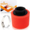 QAZAKY Filtre à Air en Mousse Rouge 50 mm 5 cm pour 50-250 cc GY6 Moto ATV Scooter Quad Go Kart Cyclomoteur Pit Dirt Racing Bike