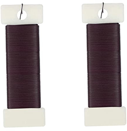 FloristWire 2 Pack, 22 Gauge Brown PaddleWire, Crafting Wires for Floral Arrangements & DIY Projects