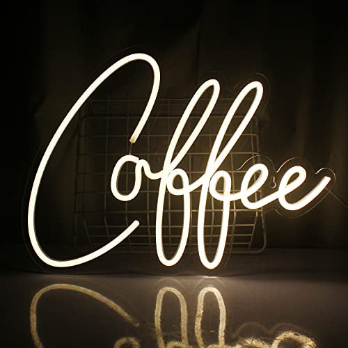 Café Neon Light Sign Cafe LED Signos Letras Neon Lights para Cafe Shop, Bar, Cub, Restaurante, Room Decor (blanco cálido)
