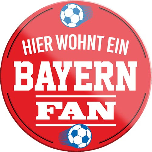schilderkreis24 – Fußball Magnet “Bayern Fan“ Deko Kühlschrankmagnet Artikel Sport Verein Geschenkidee Club Weihnachten Fußball Fan Liebhaber Begeisterte 8x8 cm