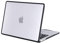 BlueSwan TPU Hülle Kompatibel mit MacBook Air M4 M3 M2 13,6 Zoll 2025-2022 A3240 A3113 A2681 Kollisionsfester Rahmen Fingerabdruckresistente Kunststoff-Schutzhülle - (Schwarz Rand) Transparent Matt