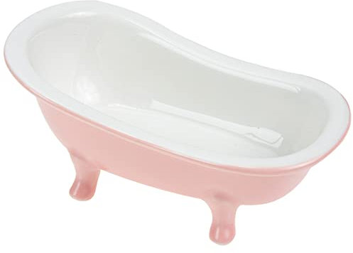 Operitacx Badewanne Pflanzgefäß Keramiktopf Kaktusbehälter Kleine Pflanze Blumentopf Dekorativ Seifenschale Tablett Make-Up-Organizer Hamster Badewanne Tischdeko Rosa