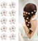 10 Stück Pearl Haarspangen, Pearl Kleiner Haarspangen Mini Blumen Haarspange Blumen Perlen Haarklammer Clips, für Damen Mädchen Geburtstag und Hochzeitsfeier