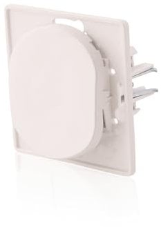 Lichtschalter Einsatz Nobilis ABS Kunststoff, 10AX 250V, Weiß, Polycarbonat-Wandmontage Ø60mm