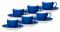 Ritzenhoff & Breker Doppio Espressotassen mit Untertassen, 6er Set, 80 ml, Indigo Blau, Porzellan, Buntes Mix-und-Match-Geschirr