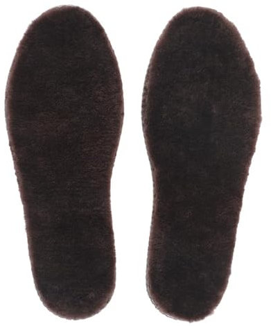 riemot Echte Lammfell Einlegesohlen für Herren Winter Warme Schaffell Einlegesohlen Weiche Kuschelige Flauschige Lamm Schuh Ersatz Einlegesohle für Schneestiefel,Hausschuhe,Braun EU46