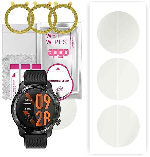 apgo 3x hidrogel MATTE protector de pantalla para Mobvoi TicWatch Pro 3 Ultra GPS, película de hidrogel, flexible, TPU suave con capa de posicionamiento de fácil instalación.