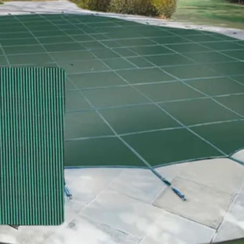 Bâche Piscine Creusée 10m 9m 8m 7m 6m 5m 4m 3m 2m Couverture Ronde Protection Hiver Triple Couture PP Mailles pour Les Piscines dans la Maison, Le Jardin, l'Hôtel, l'Ingénierie, vert,22ft/6.7m