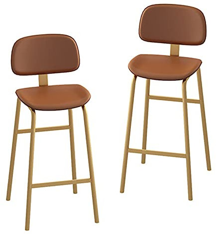 Junpllvic Barstühle 2er Set PU Leder Barhocker Barschränke Stuhl Modernes Design Barhocker, Moderne Werkstattstühle für Theke, Bar, Kücheninsel
