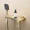 XJTNLB Wannenarmatur Wasserfall Bad Armaturen Badewanne Mischbatterie Wandmontage Badewannenarmatur mit 3 Modi Handbrause Gebürstetes Gold