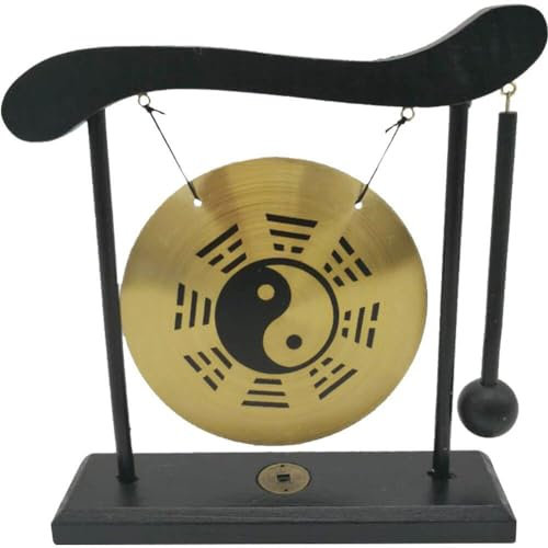 Luxylei Gong De Bureau en Laiton Feng Shui, Gong De Table Chinois Zen en Cuivre pour Art Zen, Décoration De Maison, Pendaison De Crémaillère, Cadeau De Bénédiction